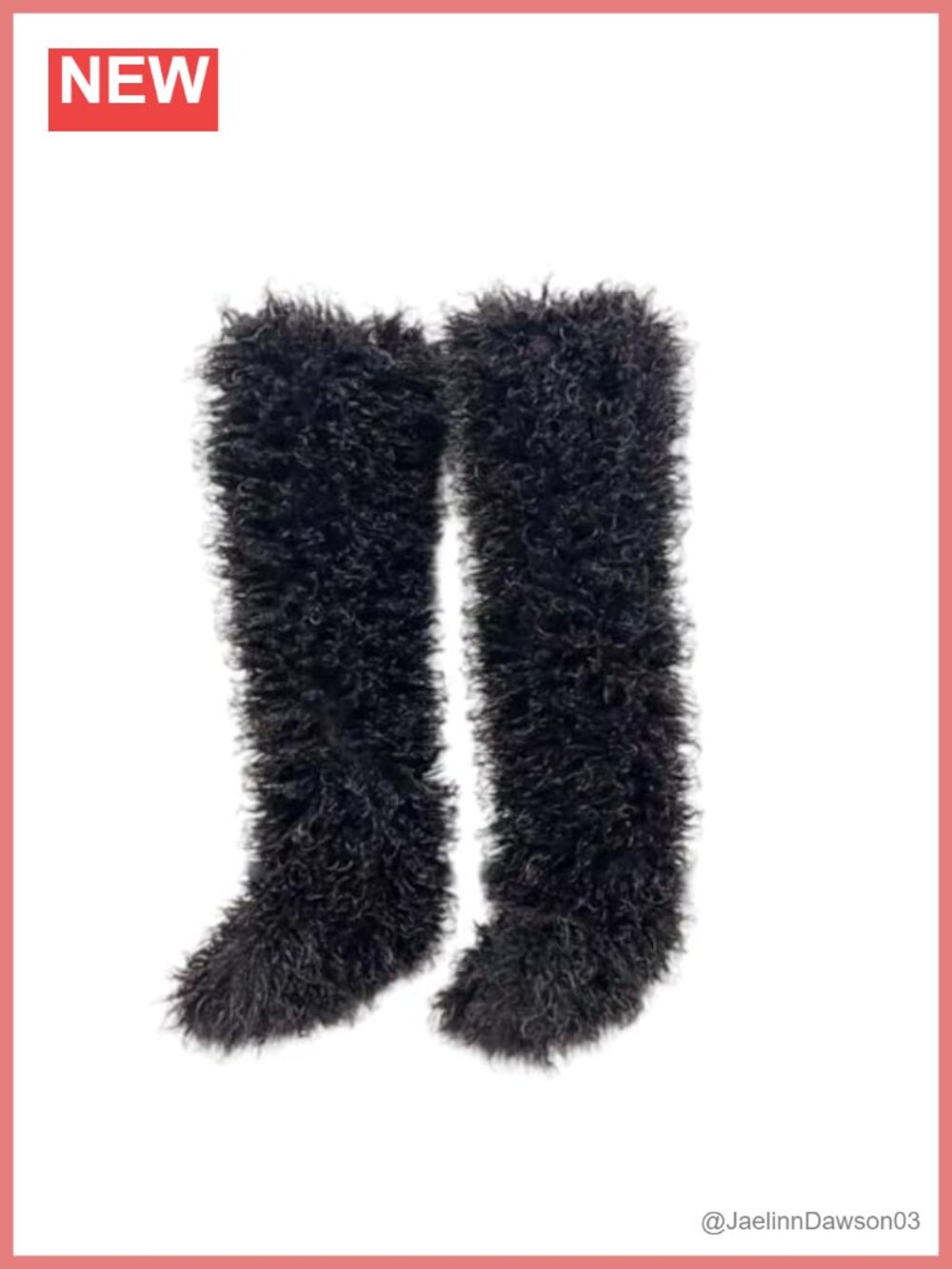 Faux Fur Over the Knee Thigh High Boots with Flat Sole